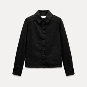 NWT ZARA SLIM DENIM SHIRT ZW COLLECTION - MEDIUM.  Never Worn